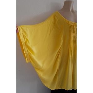 Lane Bryant 26/28 Bright Yellow Gauze Blouse